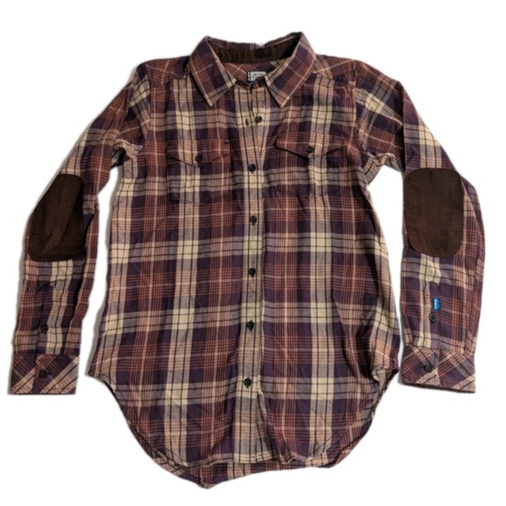 Kavu Women's High Horizon Flannel - Purple Tan Size XS